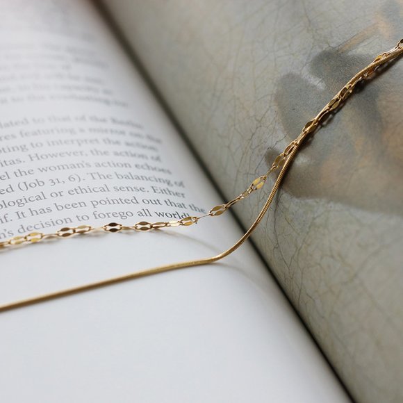 NEW 18K Gold Plated Double Layer Chain Necklace 0 - Picture 6 of 10